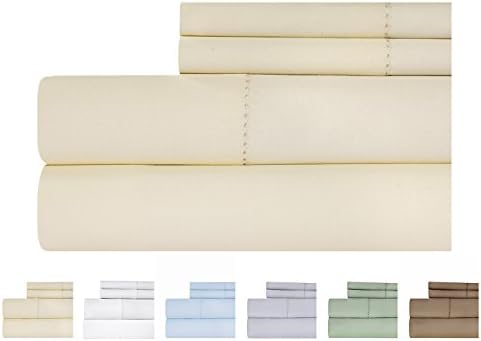 Cotton Bed Sheets Set - Hemstitch Bedsheet 500 Thread Count 100%