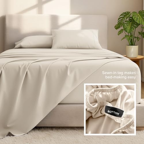 Bare Home Deep Pocket 22" Sheet Set 1800 Ultra-Soft (Full, Sand)