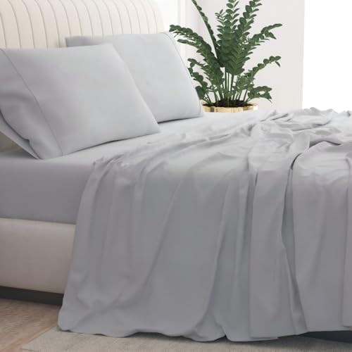 King Size Sheets, 1000 Thread Count 100% Cotton 4-Piece Bed Sheet Set