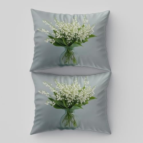 Duvet Cover Elegant Plants Bouquet Print with 2 Pillow Shams Perfect