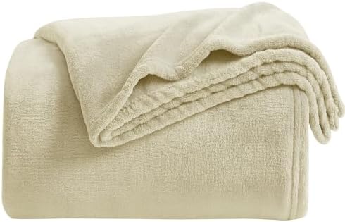 KMUSET Fleece Blanket Grey Queen Size Lightweight Cozy Plush