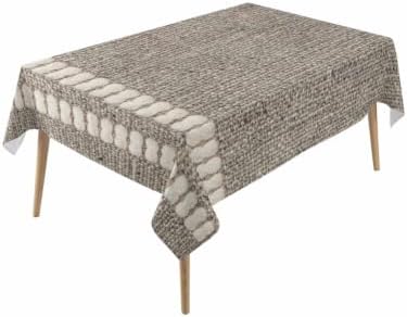 Farmhouse Textile Rectangle Tablecloth 60 x 120 Inches Country Gray