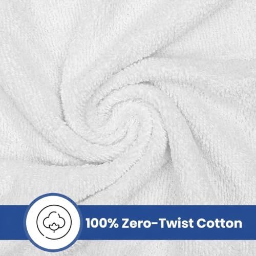 Linteum Textile Luxury Bath Towel Set 6 Piece White – 100% Cotton