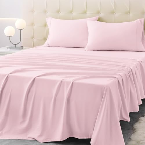 Twin XL Size Bed Sheet Set - 3 Piece Soft Microfiber Sheets with Deep