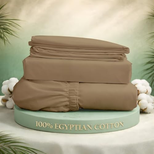 Sheets Full XL Size Bed Sheets-100% Long Staple Soft Egyptian Cotton