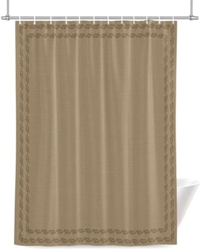 Shower Curtain Minimalist Tan Waterproof Shower Curtain for Bathroom