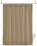 Minimalist Tan Shower Curtain for Bathroom Modern Natural Linen Sand