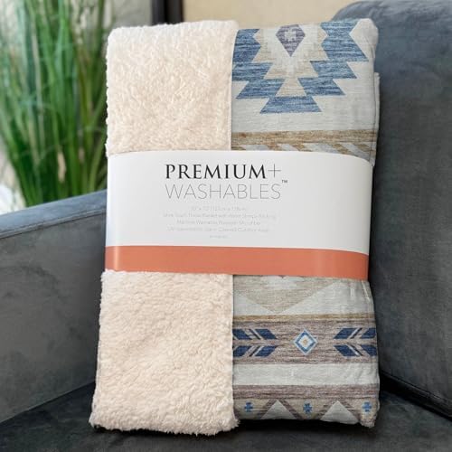 Addison Rugs ASB178 Taupe 50" x 70" Oversized Sherpa Throw Blanket
