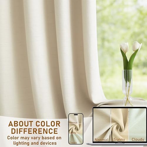WEST LAKE 108 Inches Long Pinch Pleated Light Filtering Curtain Panels