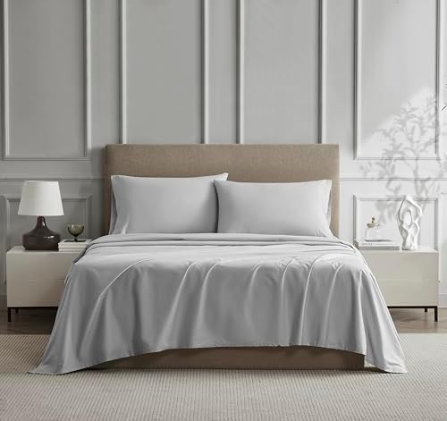 Linen Closet 100% Cotton Twin Sheets Set, 3 Pieces - Light Grey