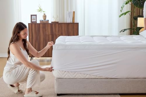 Queen Mattress Topper by Pure Bamboo, Cooling Pillowtop Plush Thick