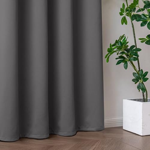 IGEMAEVE Blackout Curtains for Living Room Light Grey 52" W x 96" L