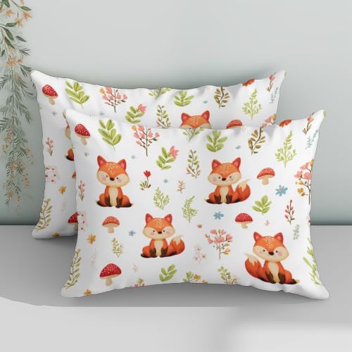 King Duvet Cover Set Soft Microfiber Cartoon Forest White