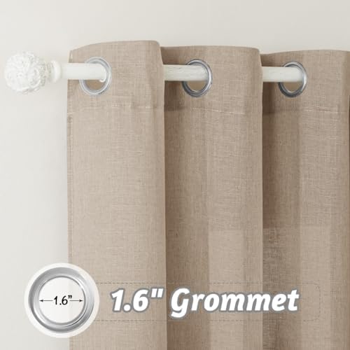 RYB HOME Sheer Curtains 84 inches Length for Living Room Bedroom