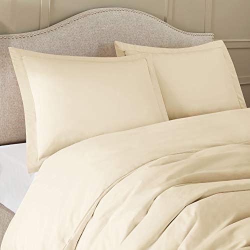 Twin XL (68'' x 90'') Size Egyptian Cotton 5 Pcs Duvet Cover Set Beige