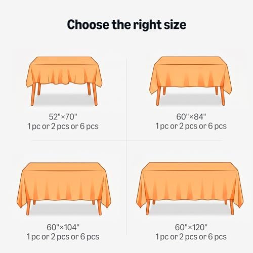 Amazon Basics Thin Rectangle Tablecloths, Water-Resistant Textured