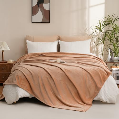Fleece Blanket King Size, Silky Flannel Fuzzy Blankets for All Season