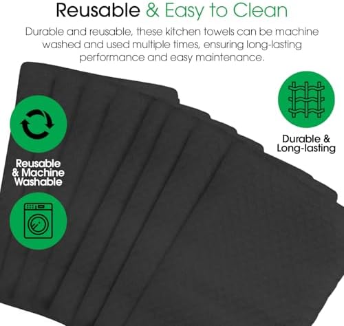 DG Collections Terry Kitchen Towels, 400 GSM 100% Cotton Dish Towels