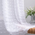 KOUFALL White Sheer Curtains 96 Inches Long for Living Room with
