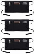 PurpleEssences Waist Aprons, 3 Pockets, Durable, 23.5x11.5 Inch