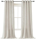 H.VERSAILTEX Extra Long Linen Curtains 108 Inch for Living Room, Pale