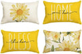AVOIN colorlife Home Sweet Home Spring Summer Flowers Yellow Throw
