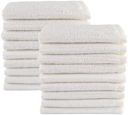 18-Piece Kitchen Bar Mop Dishcloth Set, White