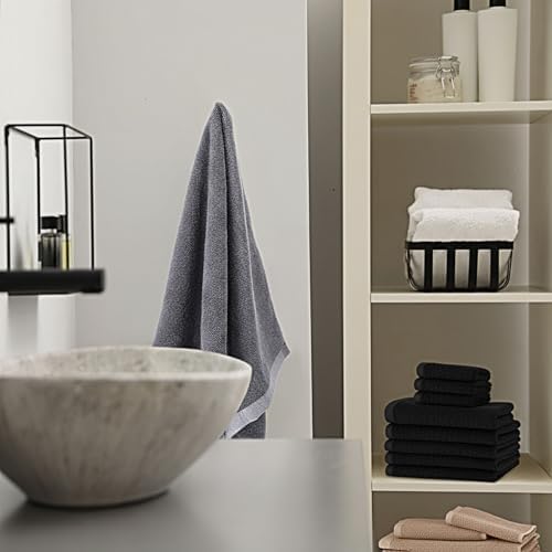Peryiter 48 Pcs Bath Towel Set, Cotton Bulk for Bathroom, Classic