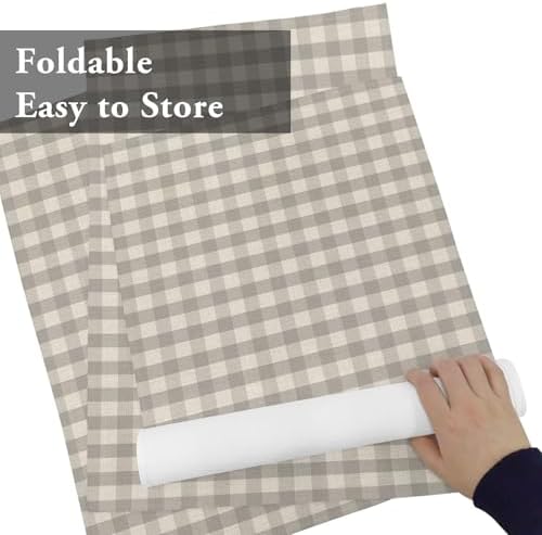 Buffalo Plaid Placemats Set of 8, Cotton Linen Fabric Place Mats