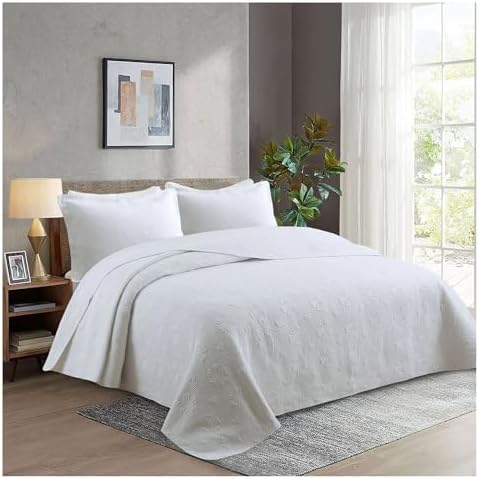 UOIO Soft Bedspread Quilts 3-Piece Set Bedspread on The Bed Plush