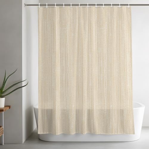 Shower Curtain for Bathroom Minimalist Light Beige Bathtub Curtains