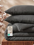 Bedsure PureWoven 100% Cotton Muslin Duvet Cover Queen Gauze Bedding