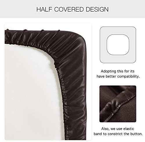 Yates Home PU Leather Chair Slipcover, Chocolate