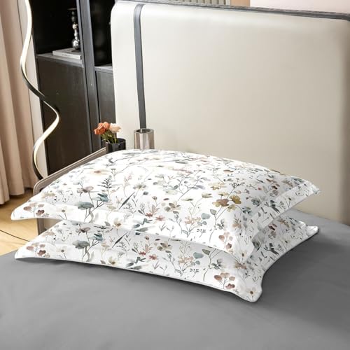 Erosebridal Boho Duvet Cover Set Watercolor Floral 100% Cotton