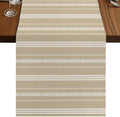 Boho Beige Table Runners 108 Inches Long, Cotton Linen Fabric Table