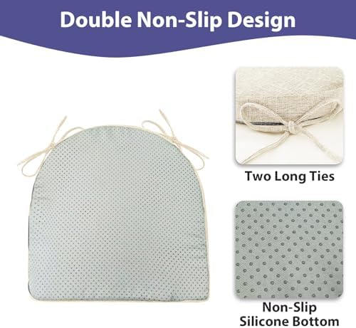 IPYNBAP Chair Cushions for Dining Chairs, Kitchen Chair Cushions, 16''