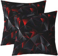 jejeloiu Red and Black Throw Pillow Covers Set of 2 18"x 18" Kids