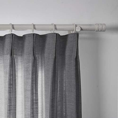 ChadMade Pinch Pleated Faux Linen Drapery Light Filtering Privacy