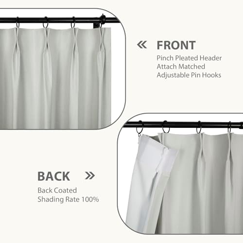 Drapifytex Pinch Pleated Extra Long 108 Inches Curtain Thermal