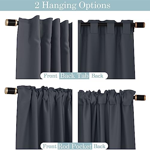 Fcosie 120 Inches Extra Wide Blackout Curtain Panels Rod Pocket & Back