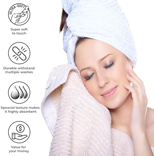 BLUENILEMILLS BNM Cotton 6 Piece Towel Set, Daily Use for Bathroom