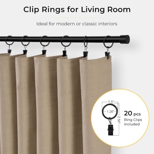 INOVADAY 100% Blackout Curtains for Bedroom Black Out Curtains 96 Inch