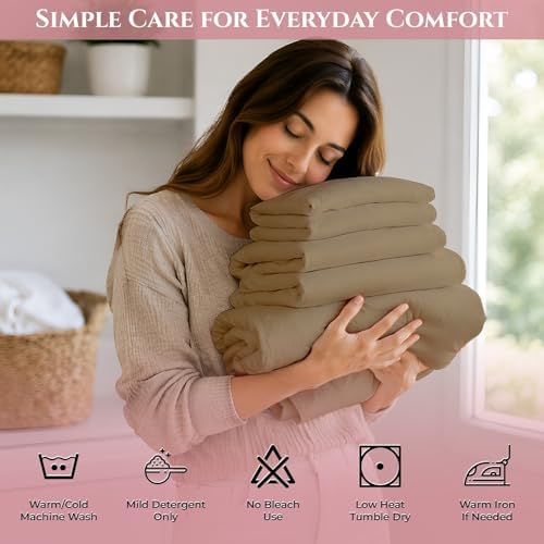 Sheets Full XL Size Bed Sheets-100% Long Staple Soft Egyptian Cotton