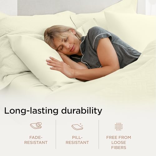 Threadmill 600 Thread Count Cotton King Sheet Set, Sateen, Ivory