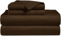 KING SIZE Egyptian Cotton Sheet Set Fits 14-16"Deep (Solid, Chocolate)