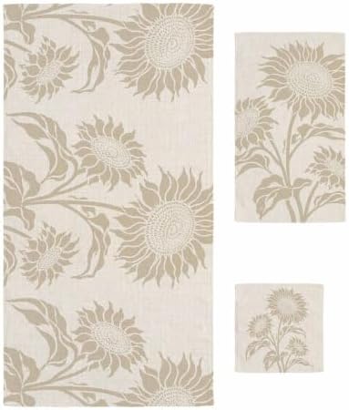 Bath Towels Set of 3 Sunflower Bath Towel Hand Towel Washcloth Soft