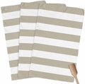 Beige and Kitchen Towels Set of 3 White Stripe Decorative Dish Towels
