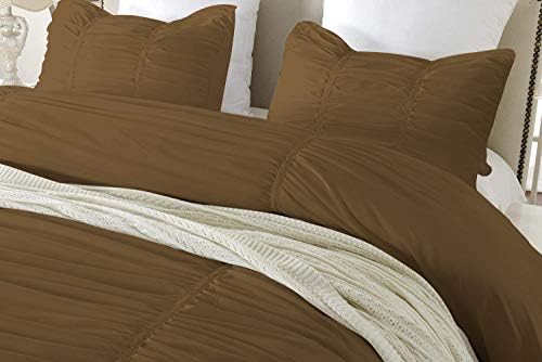 Epic Cotton Ruched Pattern Duvet Cover with Zipper & Corner Ties 100%