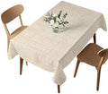 Minimalist Beige Aesthetic Waterproof Tablecloth Rectangle Washable
