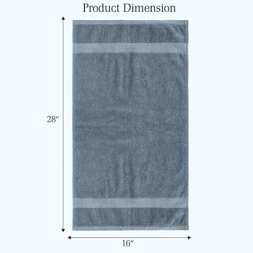 Hand Towels Cotton Set of 4, 16"x28" Cotton Soft Quick Drying Terry